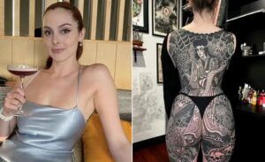Australiana com tatuagem ‘Enorme’ nas costas desafia normas de beleza